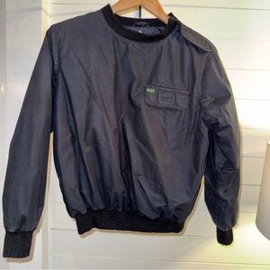 Vintage Ralph Lauren Black Pullover Bomber Jacket/Golf Windbreaker Size Adult S